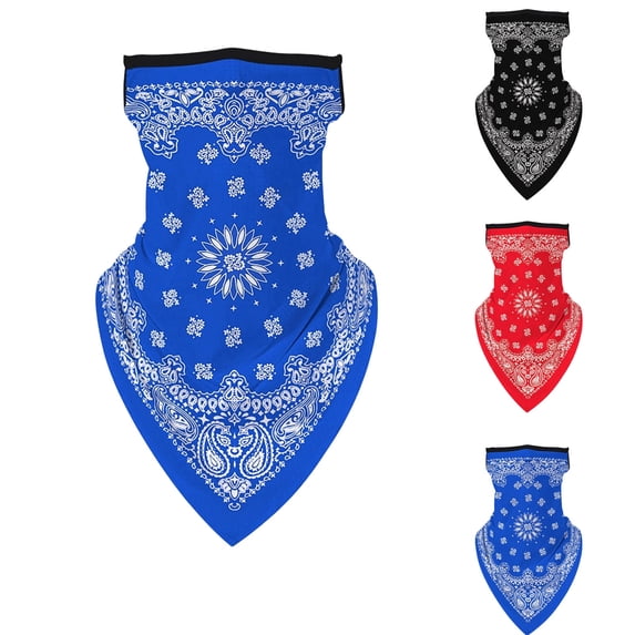 Shadoumai Face Scarf Bandana Ear Loops Face Rave Balaclava Men Women Neck Gaiters for Dust Wind Motorcycle Mask