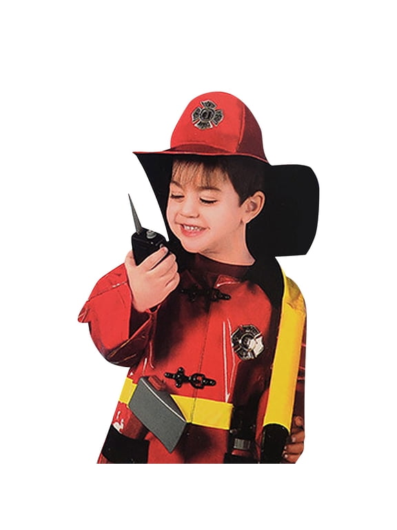 Fireman Children Role Playing Three Piece Set School Toy Accessories Campus Outfit Pretend Play Ensemble Dress-Up Gear