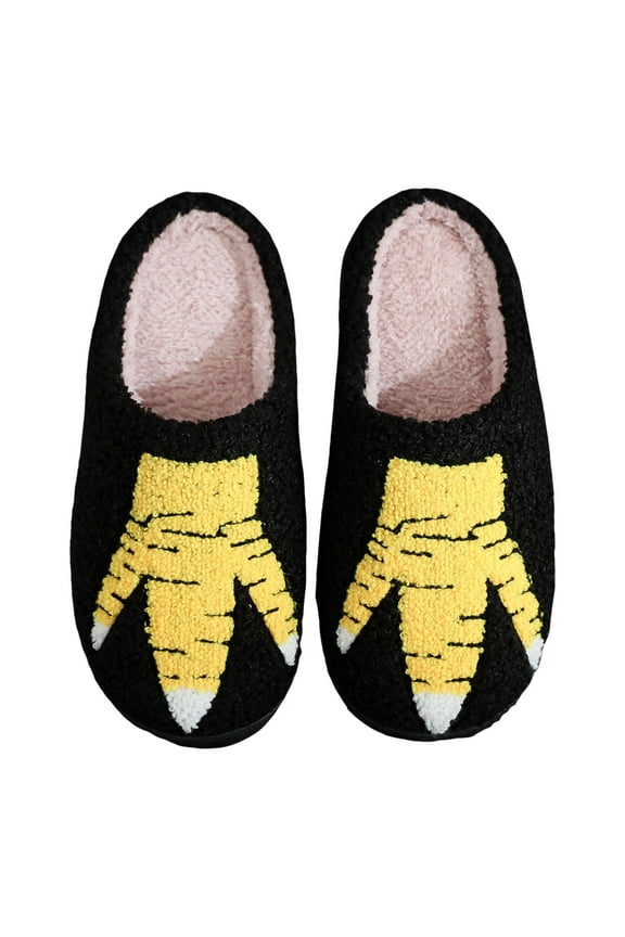 Funny Chicken Slippers For Women Indoor Winter Shoes Non- Comfortable Soft Warm Cozy Home Footwear
