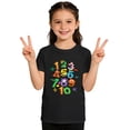 thumbnail image 1 of Shadoumai Girl Tops Size 12 Letter Print Cowl Neck Shirt Short Sleeve Tee for Toddler Cute Tunic Blouse Children's Shirts, 1 of 6