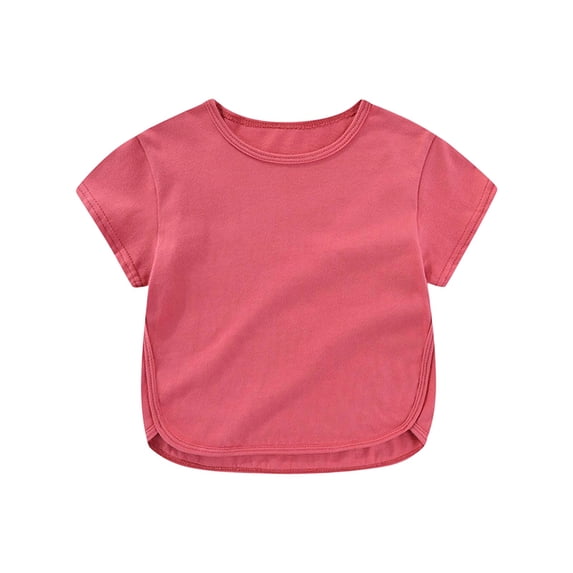 Shadoumai Girl Tops Size 6 Letter Print Boat Neck Shirt Short Sleeve T Shirt Fashion Holidays Tops T-Shirts Toddler To Big Kid