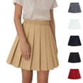 thumbnail image 1 of Shadoumai Girl Uniform Skirt,Girls School Uniform Skirts Pleated Kids Elastic High Waist Tennis Casual Skirt With Pockets,11-12 Years, 1 of 8