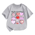 thumbnail image 1 of Shadoumai Girl's Graphic Tees Short Sleeve Crewneck T Shirts Casual Summer Tops Cute Preppy Clothes, 1 of 4