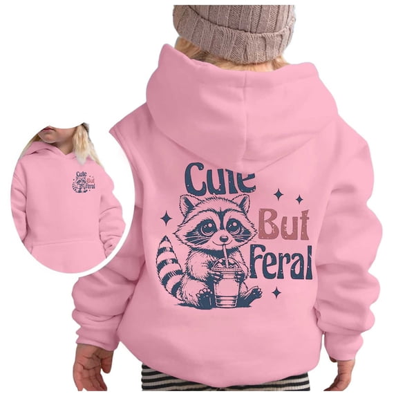 Shadoumai Girl's Hoodie Long Sleeve Soft Sweatshirt Graphic Hoody Kids Cute Pullovers Top Clothes For Girls