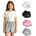 thumbnail image 1 of Shadoumai Girls Athletic Shorts 5-16Y Soccer Running Workout Dolphin Active Shorts with White Border for Kids Summer, 1 of 5