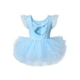 thumbnail image 1 of Shadoumai Girls Ballet Leotard Cute Print Flutter Sleeve Soft Holiday Beach Dress Toddler Baby Girl Summer Clothes, 1 of 7