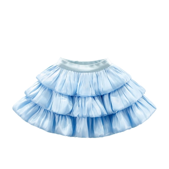 Shadoumai Girls Ballet Tutu Skirt Flowy Layered Party Dance Skirt Soft Elastic Waist Toddler Summer Casual Outfit For Ages 3 8 Years