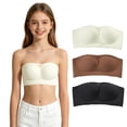 thumbnail image 1 of Shadoumai Girls Bandeau Bra Anti-,Training Bras Dance Tube Top with Adjustable Clear Straps 6-14Y,Sports Bras for Girls 14-16, 1 of 9