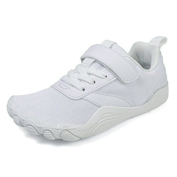 Shadoumai Girls Barefoot Sneakers Wide Toe Soft Sole Lightweight Casual Shoes for Toddler Kids Natural Growth Flexible Sole