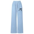 thumbnail image 1 of Shadoumai Girls Bow Tie Loose Fit Jogger Pants Straight Leg Athletic Trousers Casual Comfort Playwear With Back Pocket, 1 of 4