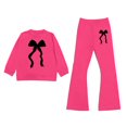 thumbnail image 1 of Shadoumai Girls Clothes Tween Girl 2 Piece Outfits NEW YORK Long Sleeve & Flare Pants Kids Clothing Set Sizes 8-12 Years, 1 of 5