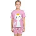 thumbnail image 1 of Shadoumai Girls Clothing Sets Size 6 Cute Print T-Shirt and Shorts Outfit Casual Hoodie Pullover Tops and Pants, 1 of 3