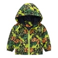 thumbnail image 1 of Shadoumai Girls Coat Jacket Windproof Hooded Leopard Print Zipper Outwear Toddler Kids Outerwear For Daily Casual Wear Girls Back To School Clothes, 1 of 3