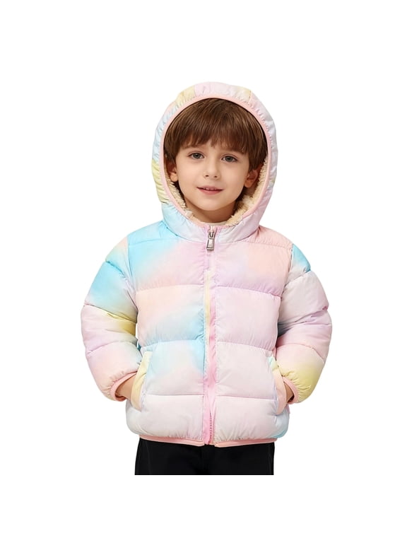 Girls Down Coat Winter Warm Jacket With Thick Hoodless Outerwear For Toddlers And Kids Cozy Thermal Insulated
