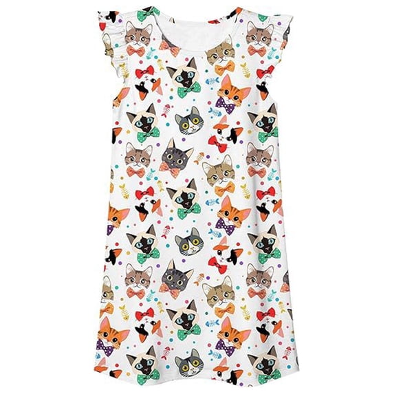 Shadoumai Girls Dresses Size 5 Summer Sleeveless Happy Easter Cute Prints Adorable Birthday Party Dresses Sundress Summer Dresses for Girl