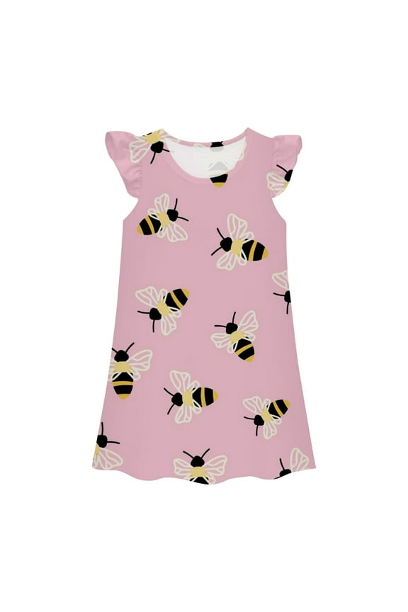 Girls Dresses Size 7 Summer Sleeveless Easter Day Flower Funny Beach Dresses Baby Girl Clothes