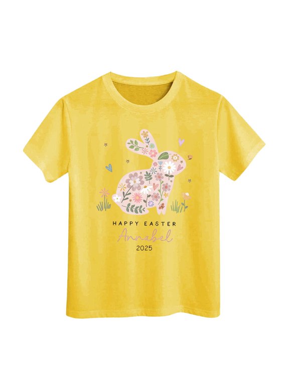 Girls Easter Shirts Size 7/8 Easter's Day Cartoon Print Crew Neck Short Sleeve T Shirt Top Comfortable Tee Shirt Summer Clothes for Girls