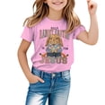 thumbnail image 1 of Shadoumai Girls Easter Shirts Size 7/8 Easter's Day Graphic T-Shirts Crew Neck Short Sleeve T Shirts Cotton Pullover Tops Tee for Toddler & Kids, 1 of 4