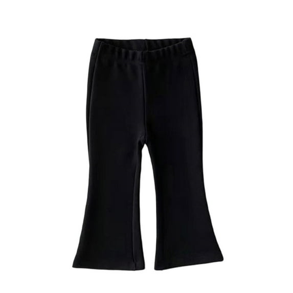 Shadoumai Girls Fashion Flared Casual Trousers Korean Autumn Style With Front Slit For Children
