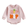 thumbnail image 1 of Shadoumai Girls Halloween Bodysuit Long Sleeve Pumpkin Print Romper Jumpsuit Toddler Outfit Soft Comfortable 0-18 Months Baby Clothes, 1 of 8
