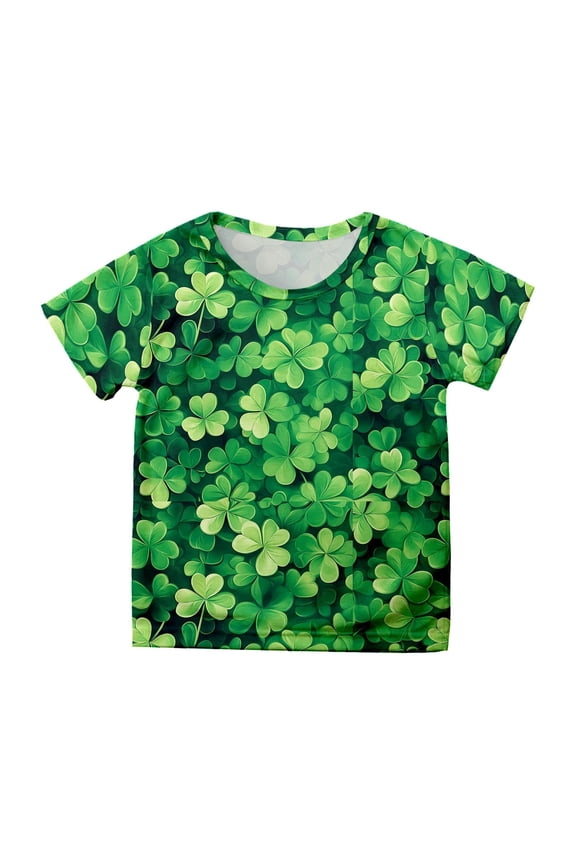 Girls Heart St Patricks Day Shamrock Irish Toddler Baby T-Shirt