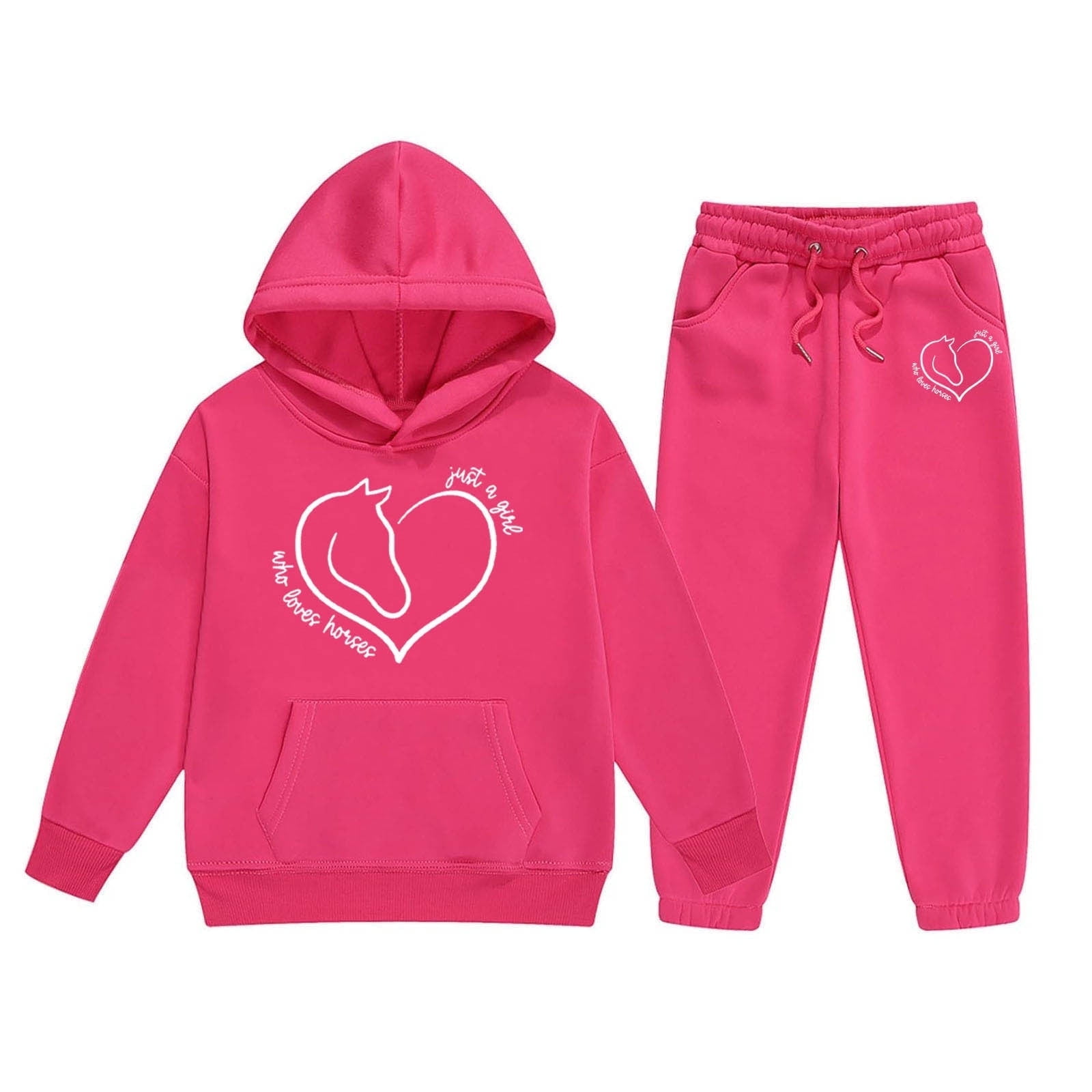 Joggingpak voor meisjes, set voor peuters, capuchontrui en broek
