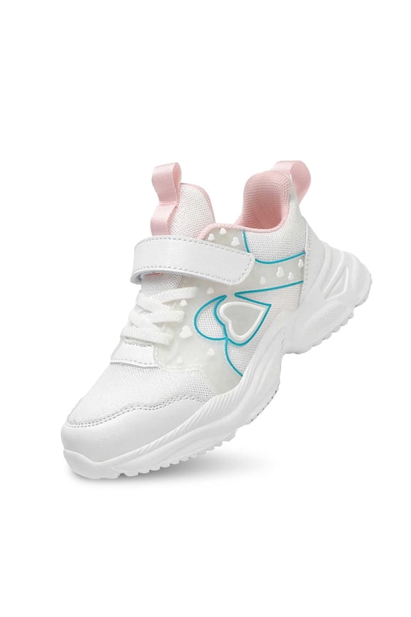 Girls Light Up Sneakers Running Shoes Breathable Mesh Athletic Footwear for Kids Non Comfortable Fashion Sports Casual