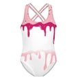 thumbnail image 1 of Shadoumai Girls One Piece Swimsuit Size 7-8 Cut Out Tankini with Shorts Quick Drying Color Block Bathing Suits for Girls with Chest Pad Girls' Swimwear with Print Shorts, 1 of 4
