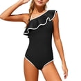 thumbnail image 1 of Shadoumai Girls One Piece Swimsuit Size 8-9 Cross Ruched Front Girls Swimwear Tankini Quick Drying Tropical Print Bathing Suit Tween Adjustable Straps Padded Swimwear with Cover Up Pants, 1 of 5