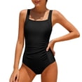 thumbnail image 1 of Shadoumai Girls One Piece Swimsuit Size 8-9 Modest Ruched Girls Tankini Swimsuit Quick Dry & Stretchy Crossback Floral Print Bathing Suit Adjustable Wide Straps Summer Girl's Swimwear, 1 of 5