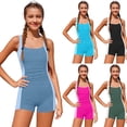 thumbnail image 1 of Shadoumai Girls One Piece Swimsuit Size 8 High Waisted Tankini Lightweight Cute Printed Teen Bathing Suit Adjustable Wide Straps Swimwear with Cover Up Skirt, 1 of 6