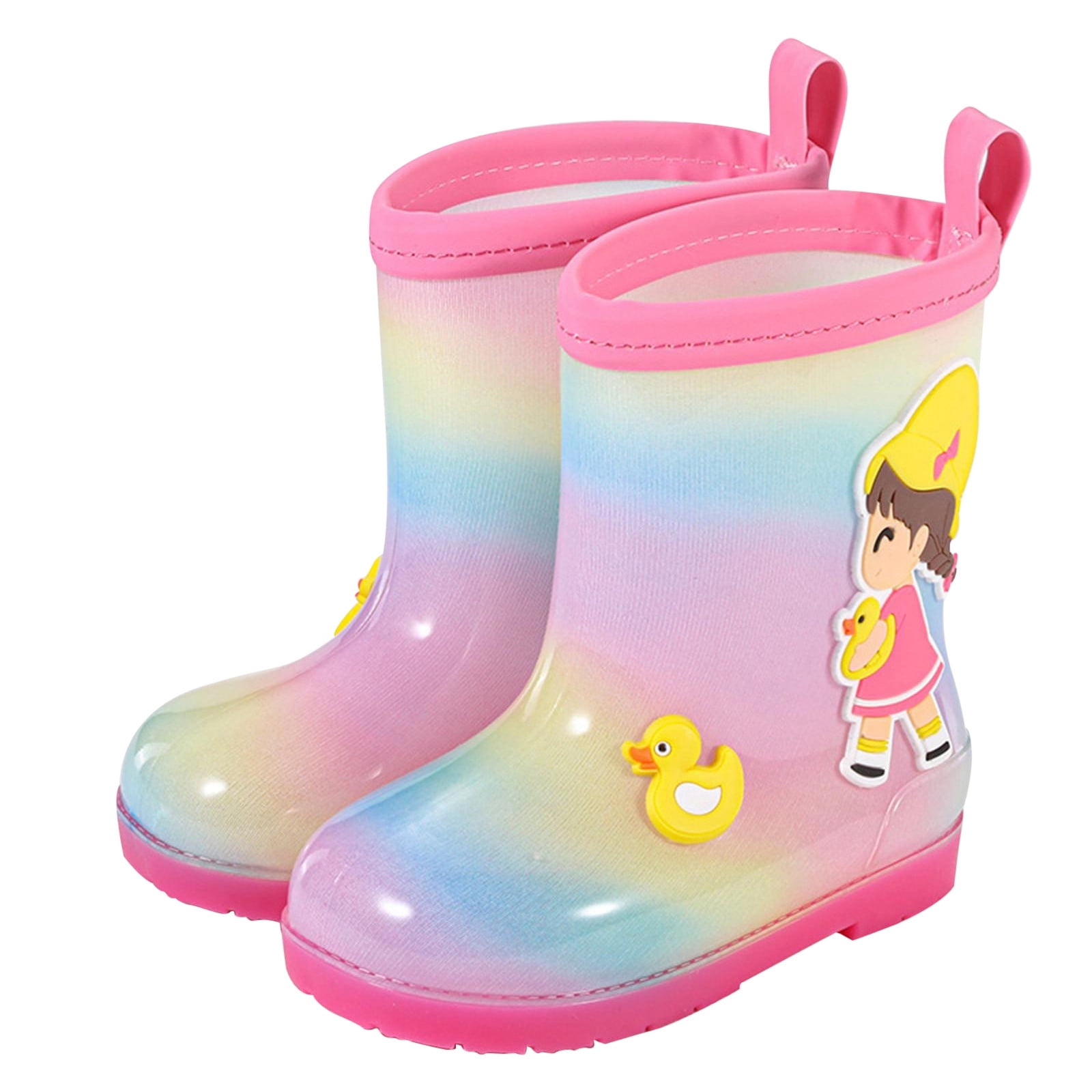 Girls Winter Waterproof Cute Cartoon Outdoor Wear Bag Heel Warm Children's Cotton Shoes