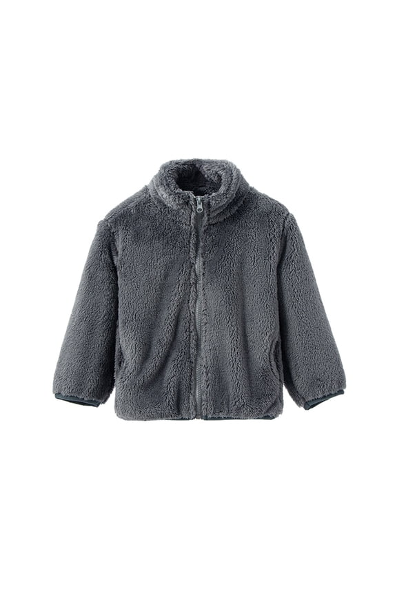 Girls Reversible Jacket Winter Lined Zip Up Coat for Toddlers and Kids Soft Warm Outerwear Cold Weather First Day Of School Shirt for Toddler