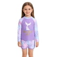thumbnail image 1 of Shadoumai Girls Scale Swimwear For Kids Long Sleeve Rash Guard Beach Swimsuit With Scale Print And Bikini Bottoms For Girls Summer, 1 of 8