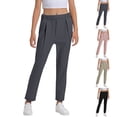 thumbnail image 1 of Shadoumai Girls School Uniform Jegging High Stretchy Elastic Waist Comfortable Material Flat Front Slacks Big Kids, 1 of 4