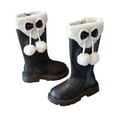 thumbnail image 1 of Shadoumai Girls Snow Boots Winter Warm Non Thick Sole Comfortable Zipper Shoes for Fall and Cold Weather, 1 of 4