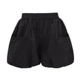 thumbnail image 1 of Shadoumai Girls Ripped Jean Shorts 5-14Y, Y2K Vintage Mid Waist Straight Leg Denim Shorts with Elastic Waistband & Frayed Hem, 1 of 7