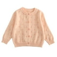 thumbnail image 1 of Shadoumai Girls Sweaters Hollow Knit Cardigan Long Sleeve Pullover Stylish Comfortable Winter Wear For Toddlers Age 12M To 2Y, 1 of 4