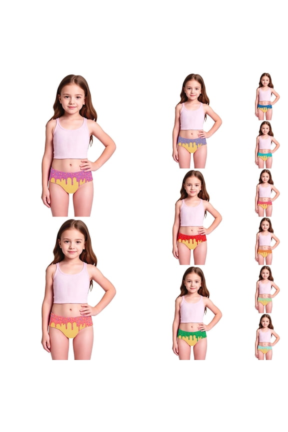 Girls Swim Bikini Bottoms with Fully Lined， UPF50+ Rash Guard Swimsuit Sun Protection Quick Dry (2t-16Years)