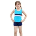 thumbnail image 1 of Shadoumai Girls Swimsuit 2 Piece Bikini Double Strap High Waist Adjustable Straps Girls Bathing Suit 6-14 Years, 1 of 9