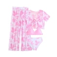 thumbnail image 1 of Shadoumai Girls Swimsuit 2 Piece Bikini Set Tiered Ruffled Bathing Suit Two Piece Girls' Swimwear with Adjustable Straps, 1 of 7
