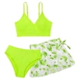 thumbnail image 1 of Shadoumai Girls Swimsuit 2 Piece Bikini Set Tiered Ruffled Bathing Suit Two Piece Girls' Swimwear with Adjustable Straps, 1 of 7