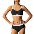 thumbnail image 1 of Shadoumai Girls Swimsuit 2 Piece Bikini Set Tiered Ruffled Bathing Suit Two Piece Girls' Swimwear with Adjustable Straps, 1 of 4