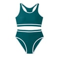 thumbnail image 1 of Shadoumai Girls Swimsuit 2 Piece Criss Cross Tankini Sets Ruffle Bathing Suit with Adjustable Strap Girls' Swimwear 6-14Y, 1 of 4