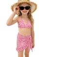 thumbnail image 1 of Shadoumai Girls Swimsuit 2 Piece Ruffled Bikini Top with Ruffled Bottom Summer Beach Girl Bathing Suits for 6-14 Years, 1 of 8