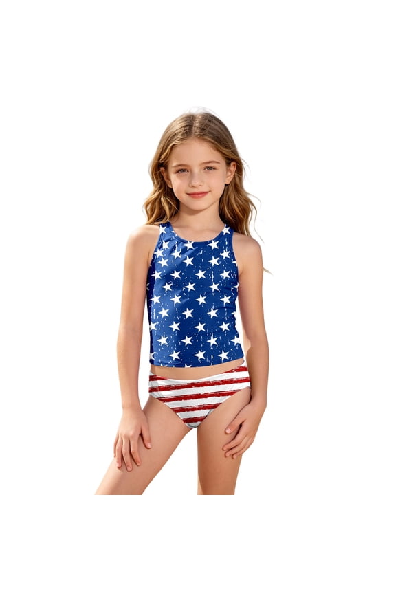 Girls Swimsuit Cute Ruffle Bikini Sets for Girls 16-18 Adjustable Strap Tankini for Girls 2-Piece Beach Skirt Cute Ruched Bathing Suit Ruched Color Block Swimwear with Cover Up Beach Skirt