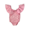 thumbnail image 1 of Shadoumai Girls Swimsuit One Piece Ruffle Ruched Girls Swimwear Tankini Quick Drying Cute Printed Beach Skirt Cute Ruched Bathing Suit Swimwear with Cover Up Pants with Chest Pad, 1 of 7