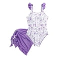 thumbnail image 1 of Shadoumai Girls Swimsuit One Piece Size 10 Scalloped Ribbed Tankini for Girls Quick Drying Cute Floral Print Bathing Suit for Girls Tween Adjustable Straps Padded Summer Girl's Swimwear, 1 of 5