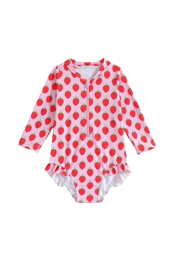 Girls Swimsuit One Piece Size 12-14 Cute Bow Tankini Sets Lightweight Contrasting Trim Bathing Suit Girls' Swimwear with Print Shorts with Chest Pad