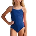 thumbnail image 1 of Shadoumai Girls Swimsuit One Piece Size 12-14 Front Criss Cross Girls Swimwear Tankini Quick Dry Color Block Ruffle Bathing Suit with Chest Pad Swimwear Shorts and Skirt, 1 of 5